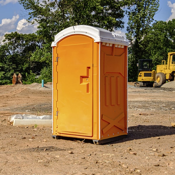 how often are the porta potties cleaned and serviced during a rental period in Fredonia MI